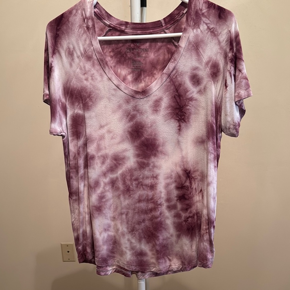 American Eagle Tie-Dye V-Neck Women's Soft & Sexy Top